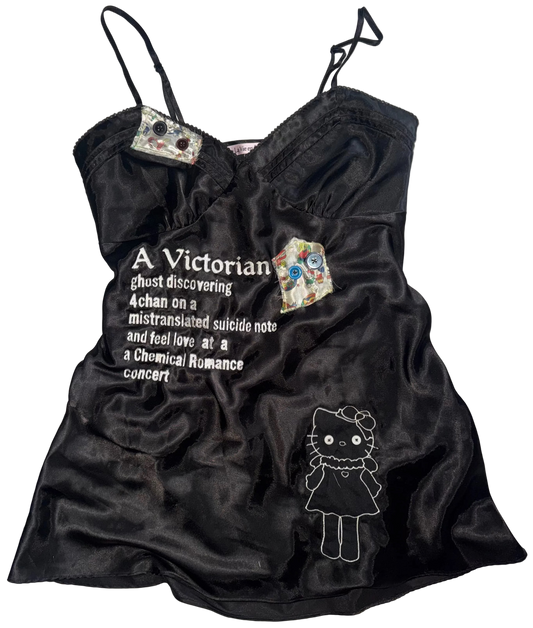 A Victorian ghost silky dress M