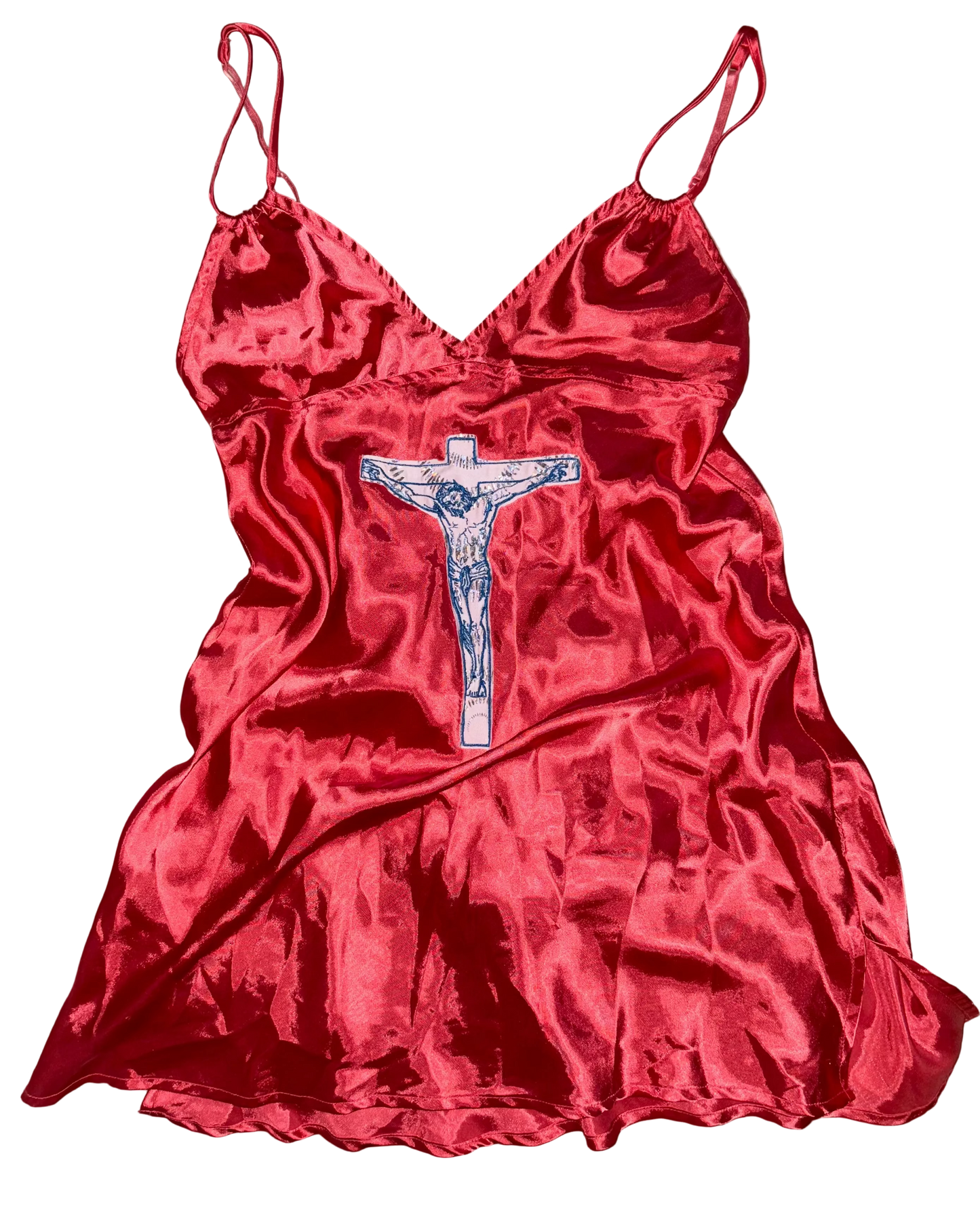 Jesus Christ on a cross silky dress XS