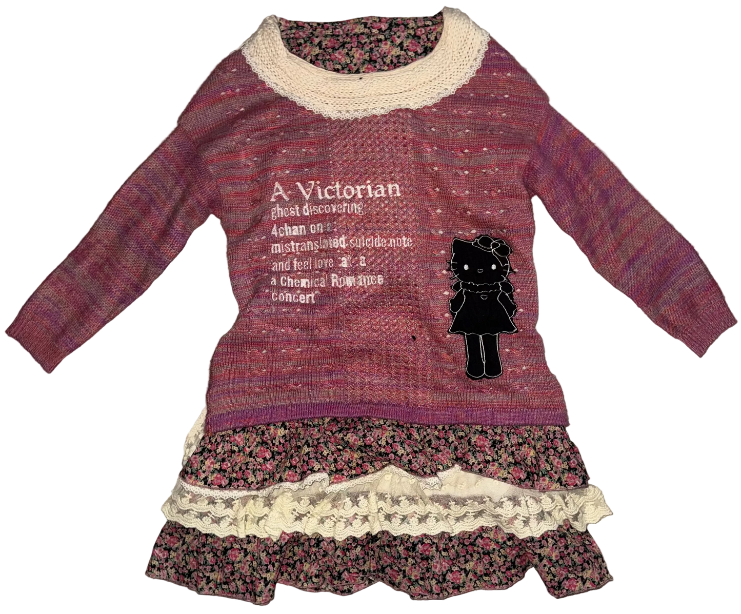 A Victorian ghost mini dress S