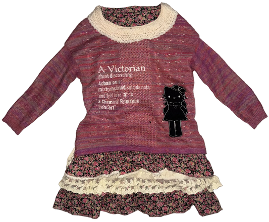 A Victorian ghost mini dress S