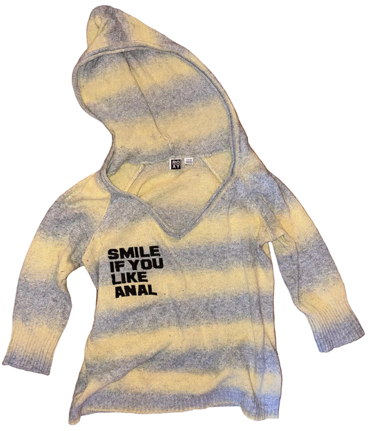 Smile if you like anal knit hoodie S