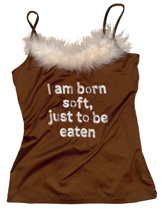 I am born soft feather trim tank M