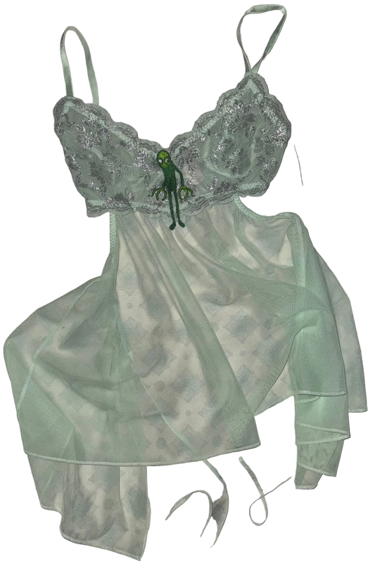 Green guy sheer top XS