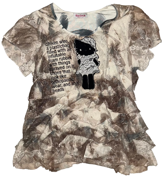 Chiken wire tall kitty lace top L