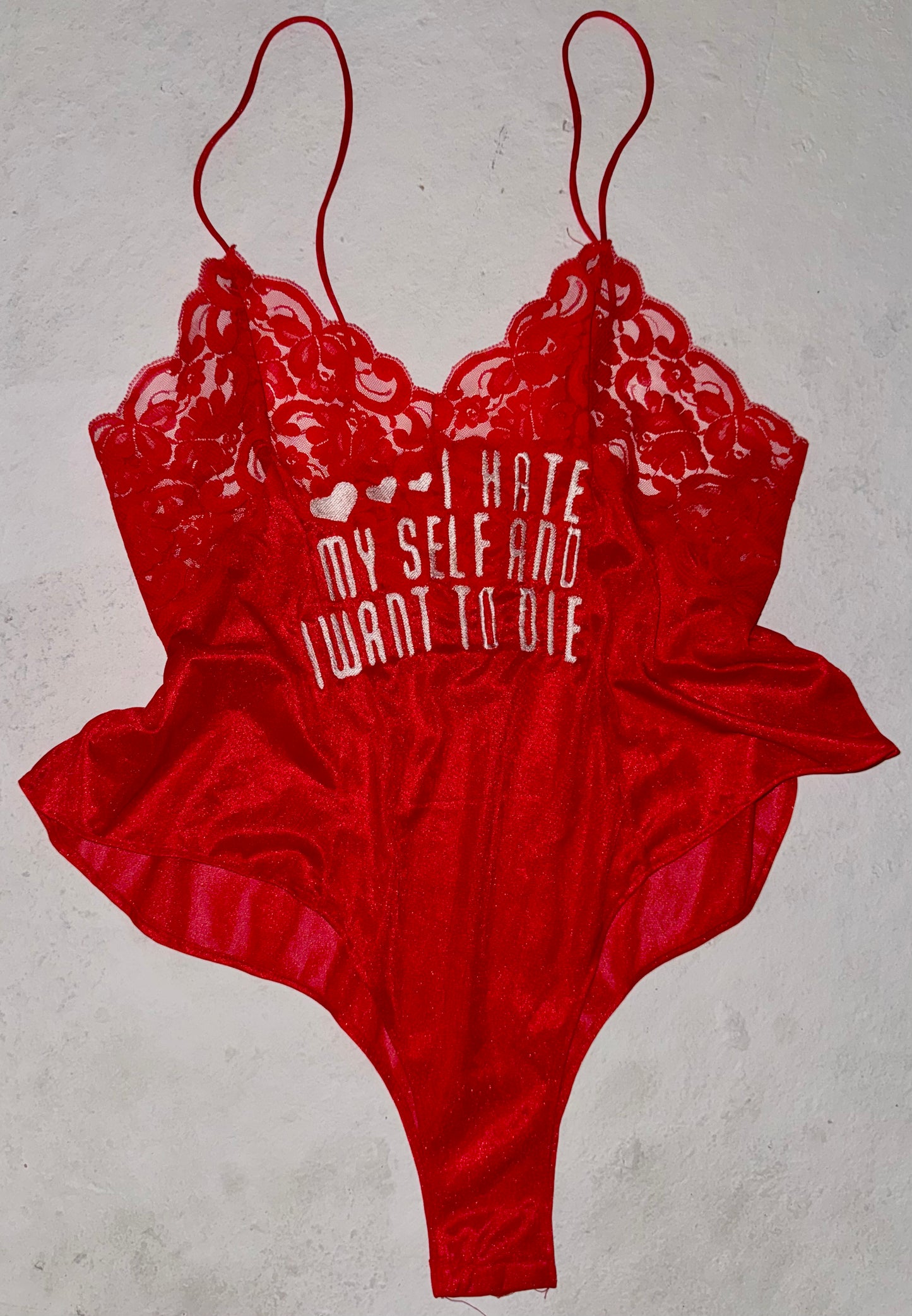 I hate myself and want to die onesie M