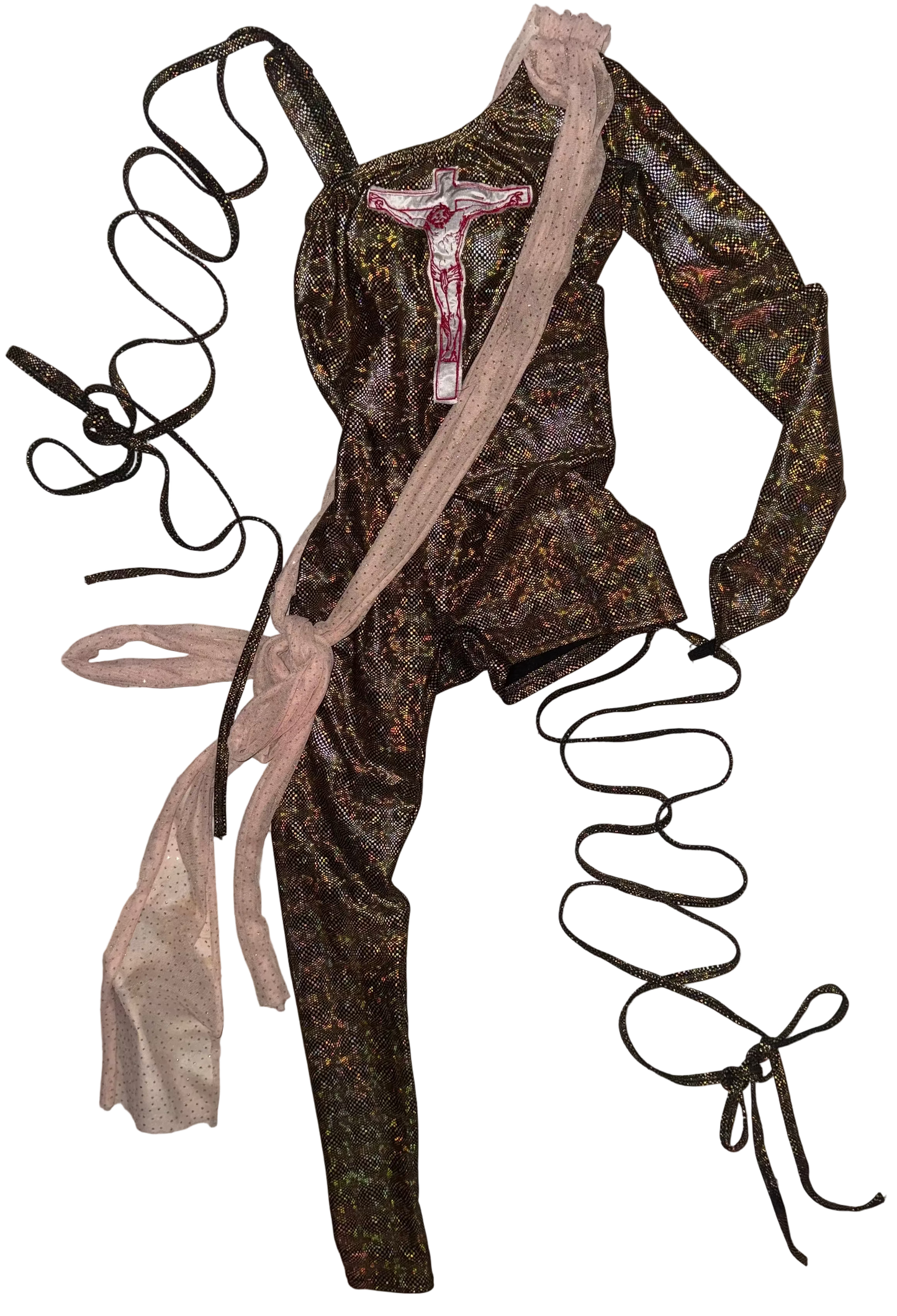 jesus christ on a cross body suit S