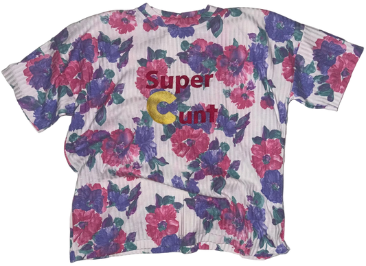 Super Cunt floral t shjrt XL