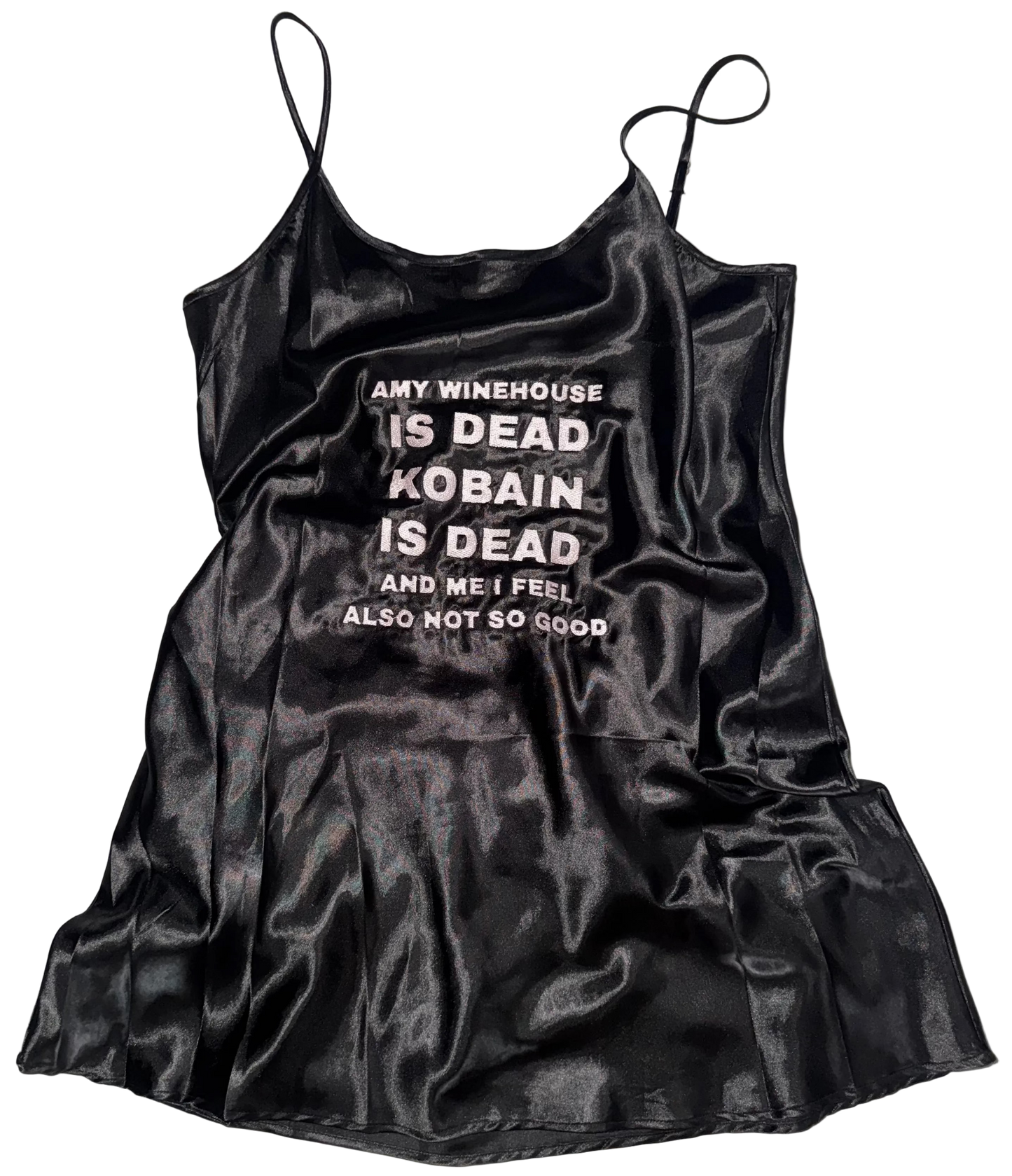 Amy winehouse is dead silky dress L