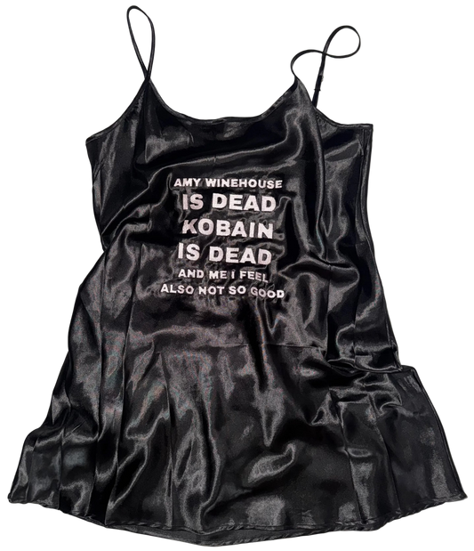 Amy winehouse is dead silky dress L
