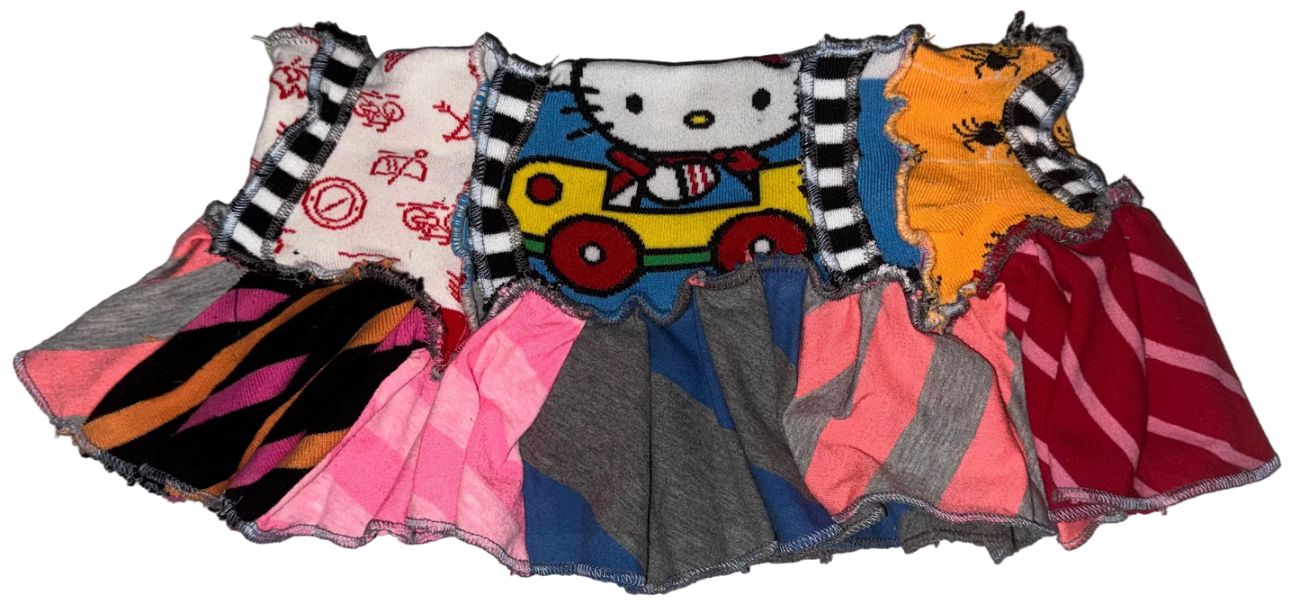Sock and old shirts ultra mini skjrt
 M